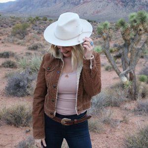 Stetson Crossover Wool Fedora Hat - Bone